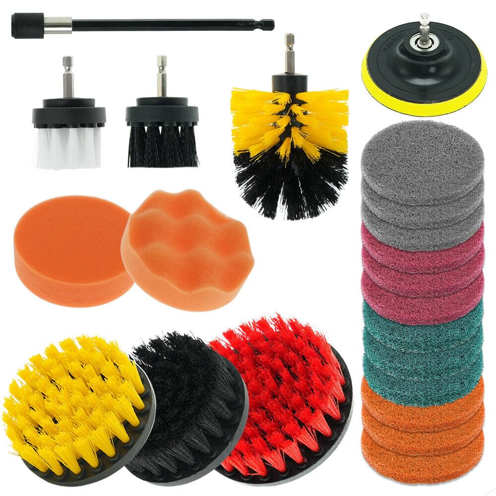 Brosses de roue pour perceuse pour enlever la poussière de frein incrustée