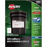Avery 60522 Chemical Container Labels 4-3/4-Inch x7-3/4-Inch 50Shts 100/BX WE – view 1