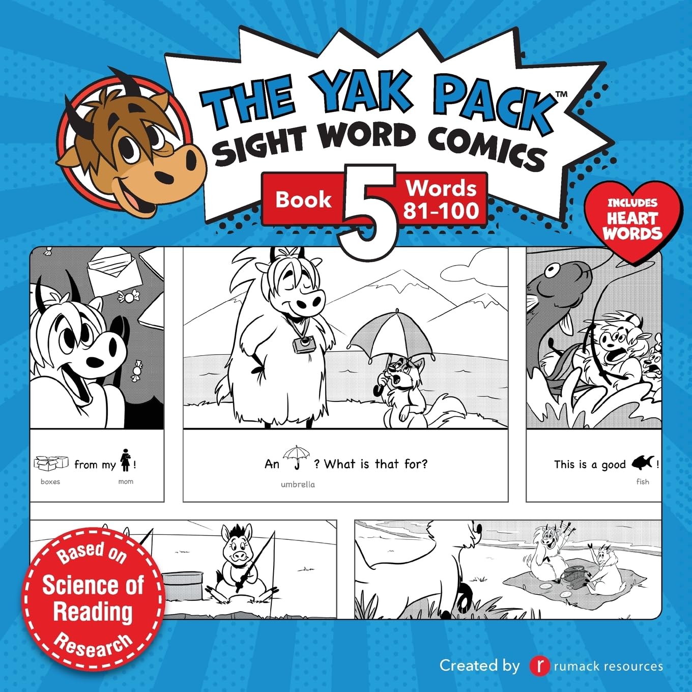 The Yak Pack: Sight Word Stories: Book 5: Comic Books to Practice Reading Dolch Sight Words (81-100): Volume 5 (The Yak Pack Comics Complete Series)