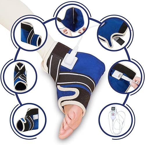 Miniatura 5 de CAMECO Paquete de 1 almohadilla térmica de tobillo para aliviar el dolor, artritis, envoltura térmica de tobillo para esguinces, tendinitis de