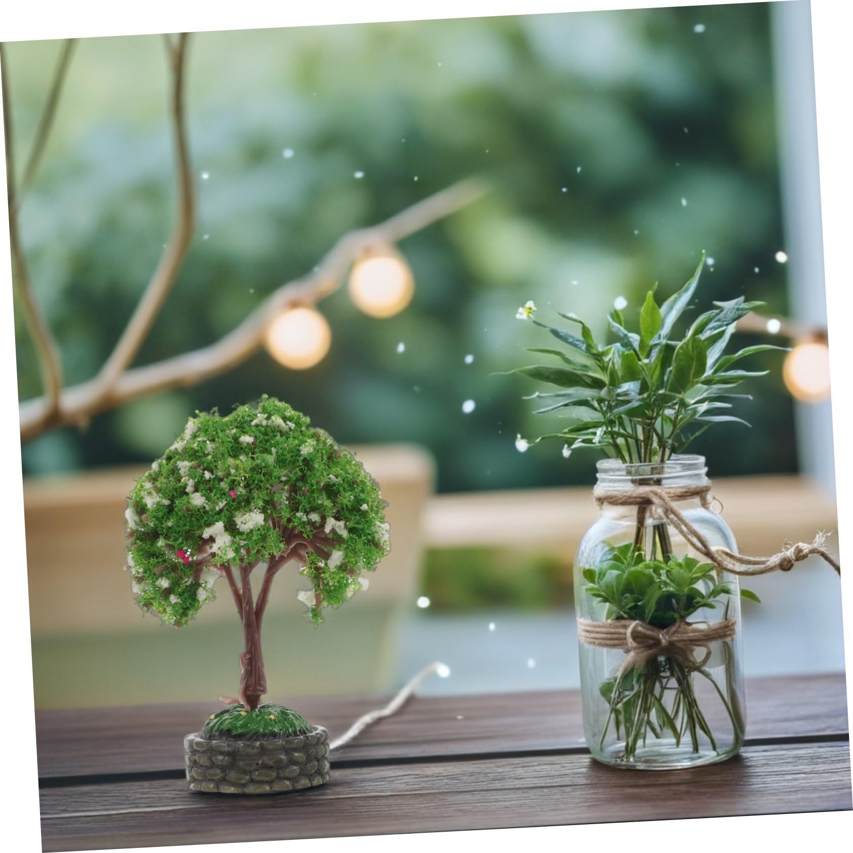 Albero Artificiale Per Tavoli Di Sabbia - Miniatura 25x25x25cm, PVC, Per Modellismo - Foto 11