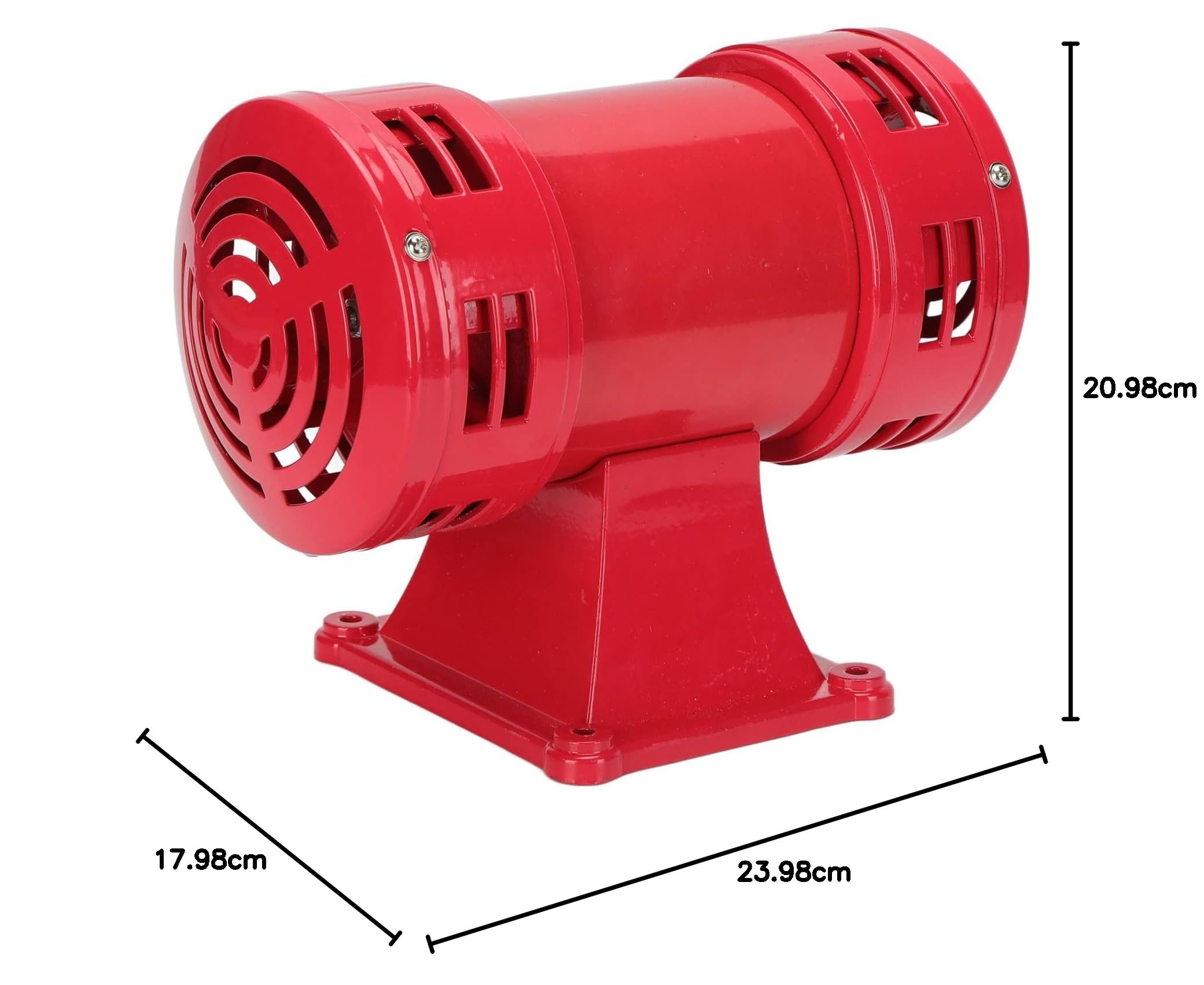 Haofy Alarma de Ataque Aéreo de Doble Vía Sirena Impulsada por Motor Eléctrico de Alta Eficiencia CA 220 V MS‑490 para Voladuras, Depósitos Aleación de Aluminio + Acero Inoxidable