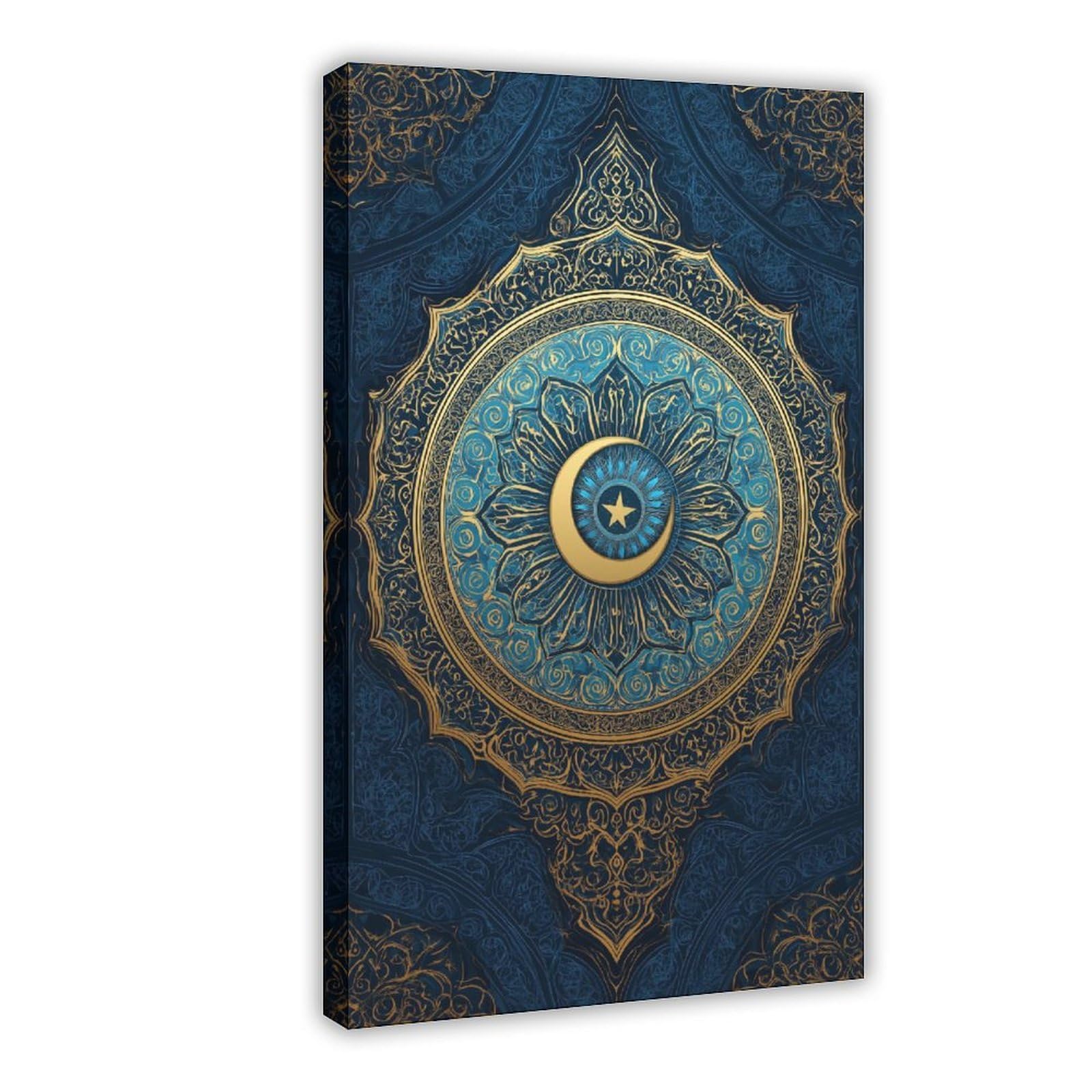 YWTJAX Mandala Moon Star Poster Canvas Poster for Living Room Decor Gift
