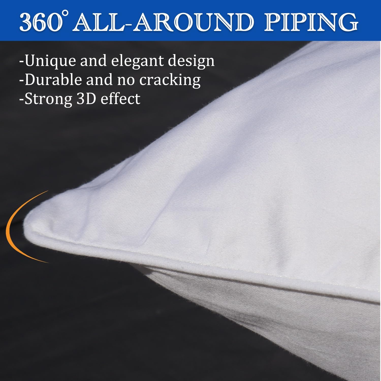 Precoco White King Pillow Cases Set of 4 | 100% Cotton Pillowcases with Zipper Hidden | Premium Cooling Decorative Pillow Covers with 600 Thread Count, Soft & Smooth, 20x36 inches - Image 5