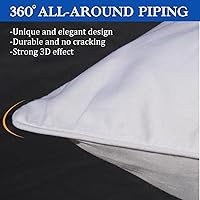 Vista 5 de Protectores de almohada con cremallera, tamaño estándar, fundas de almohada 100% algodón para cabello y piel, protector de almohada suave y cómodo