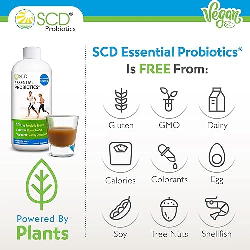 Miniatura 7 de SCD Probióticos esenciales  Suplemento líquido probiótico crudo vivo sin pasteurizar probióticos veganos para niños pequeños adolescentes hombres y