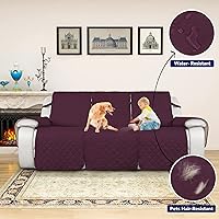 Vista 40 de PureFit Fundas de sofá reversibles resistentes al agua para sofá reclinable de 3 asientos, funda antideslizante para sofá de 3 cojines, protector
