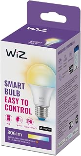 WiZ Smart Bulb, E27, 60W, Shades of White, Smart LED Connected WiFi Works with Alexa, Google Assistant & HomeKit, App Cont... Price In India