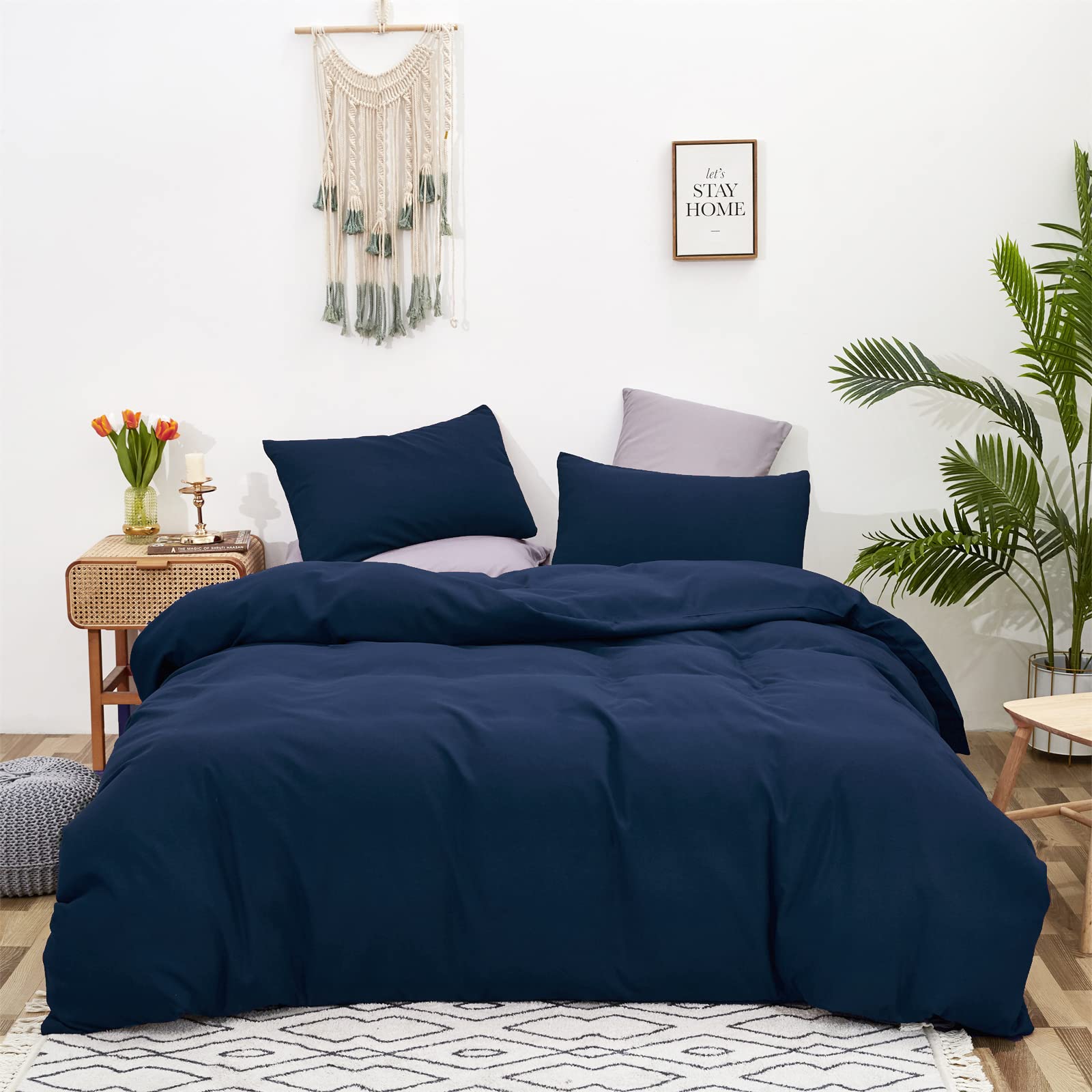 Blue White Ombre Twin Comforter Set - Modern Bedding -13