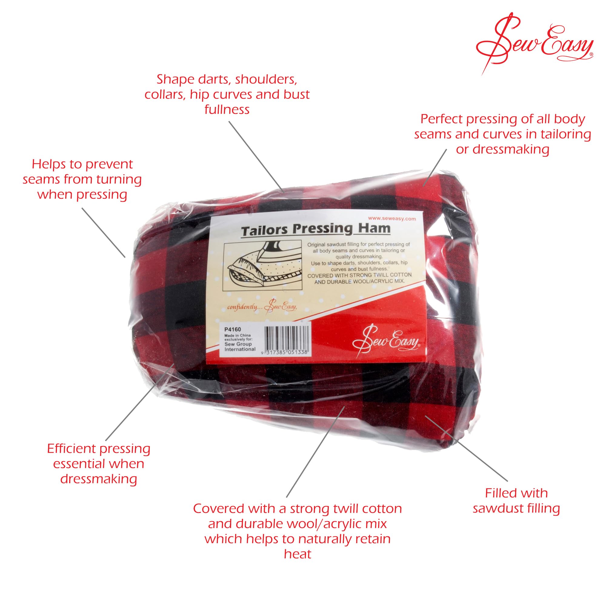 Hemline H4160 | Fabric Covered Tailor's Pressing Ham