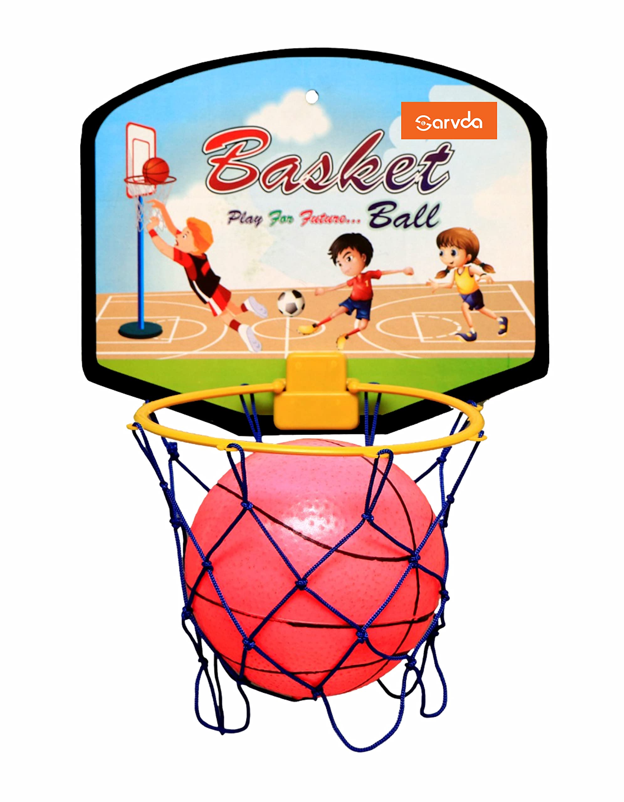 Sarvda Basketball Portable Combo Set for Kids Game Multicolor (1, Mini Basketball 1-6 Years) - Image 2 thumbnail