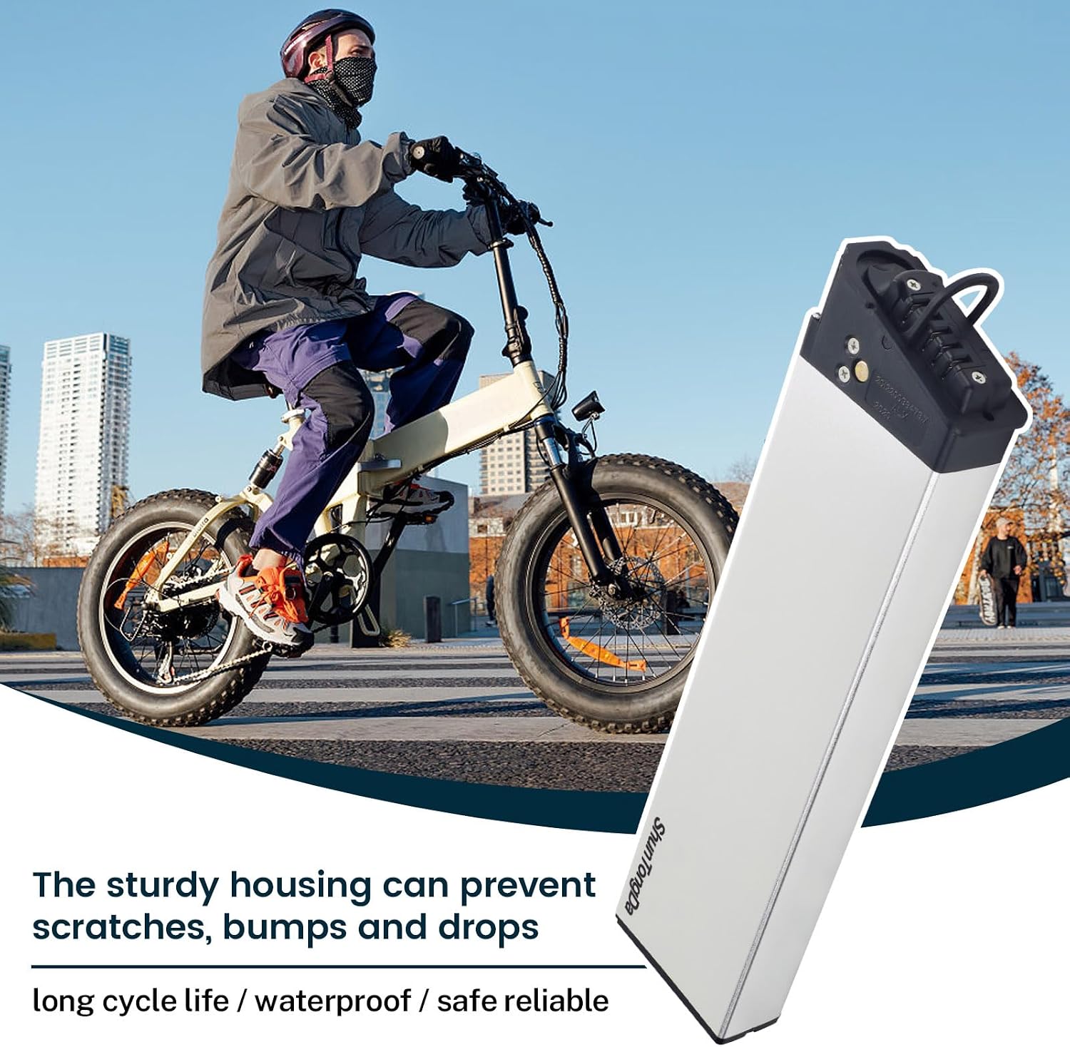 48V 12.8Ah Folding Ebike Battery 48 Volt DCH-006 Built in Electric Bike Batteries with 30A BMS for Lectric XP Step Over 1.0 2.0 Wallke GS-3.0 Foldable E-Bike Battery (48V12.8Ah)
