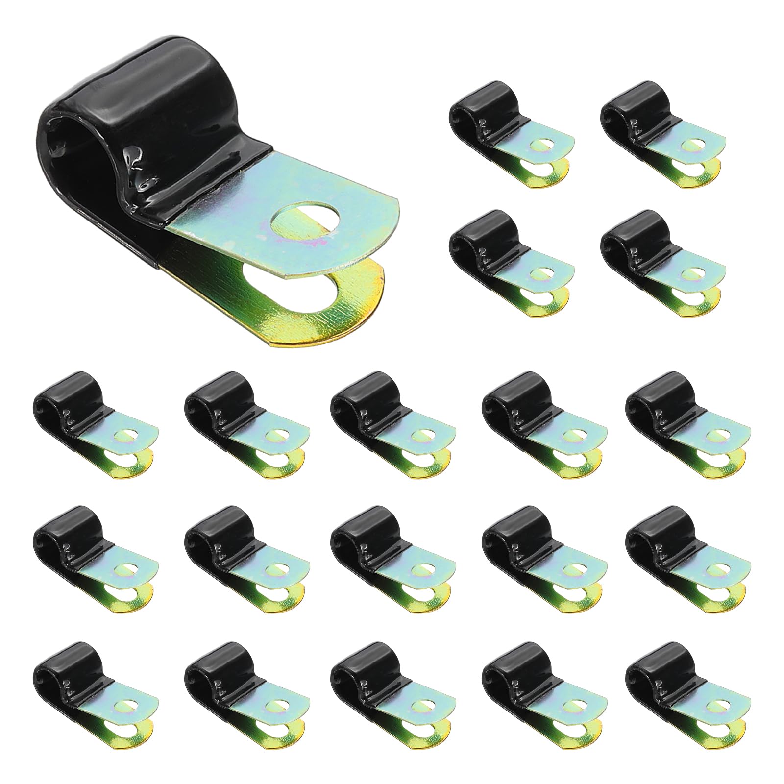 PATIKIL 3/8 Inch Vinyl Coated Cable Clamps