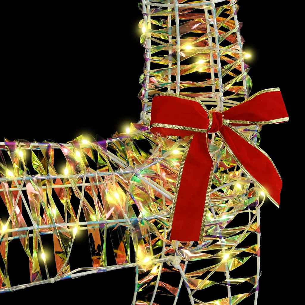 Festnight Beleuchtet Außen Led Rentier mit Schlitten 200 Led Weihnachtsfiguren Weihnachtsdeko Outdoor Figuren Garten Weihnachtsbeleuchtung Weihnachten Deko Warmweiß