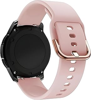 Next Store Compatible with GTS 2 & Mini 20mm Soft Silicone Strap with Colorful Buckle - Pink, Fashion Design for Men and Women