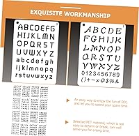 Vista 2 de EXCEART 16 hojas de plantilla de pintura, plantillas del alfabeto, moldes de números, plantillas de letras, plantillas de alfabeto, plantillas