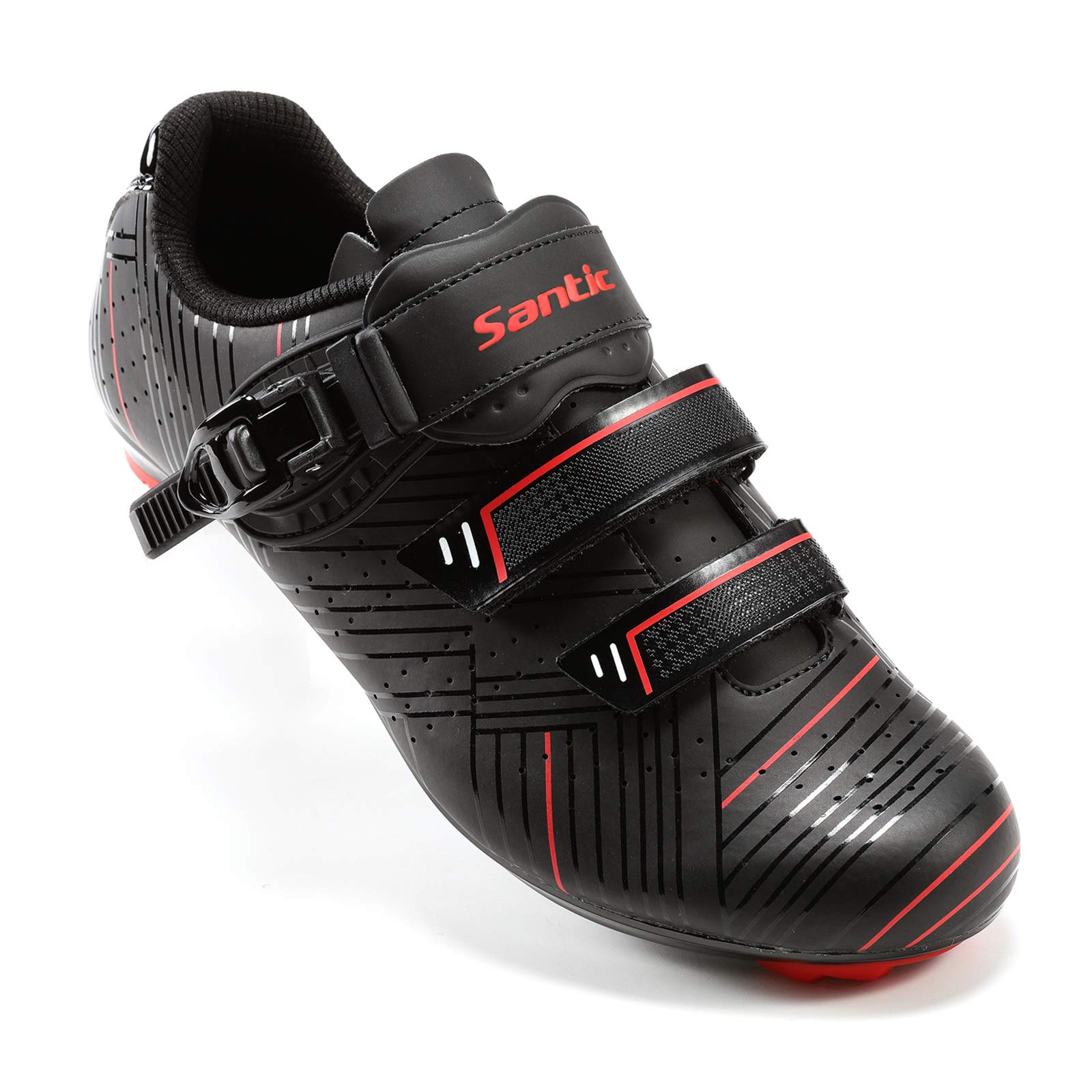 SanticMen's Cycling Shoes Road Cycling Riding Shoes Road Bike Shoes with Buckle- Roadway New