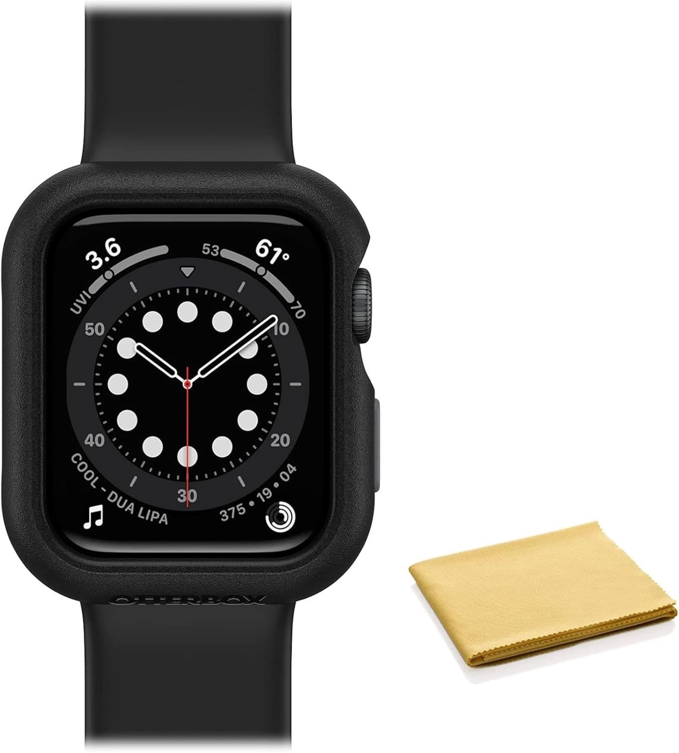 OtterBox All Day Case for Apple Watch Series 4/5/6/SE with Cleaning Cloth - Pavement (Black/Grey)