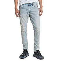 G-STAR 3301 Slim Jeans, Jeans Uomo, Blu (Sun Faded Ripped Isar Blue 51001-d503-g360), 28W ,  30L