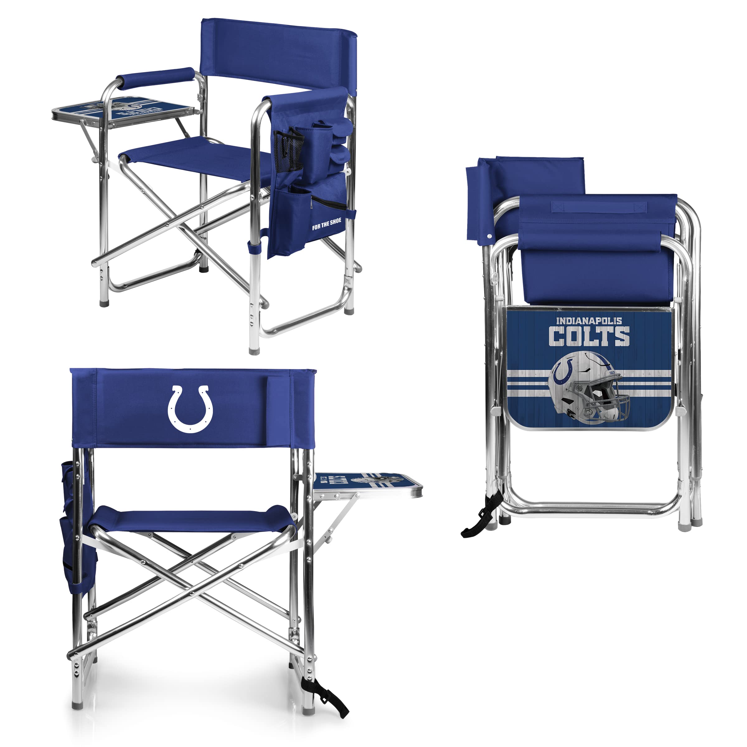 Picnic TIME NFL Unisex-Adult NFL Sports Chair with Side Table, Beach Chair, Camp Chair for Adults