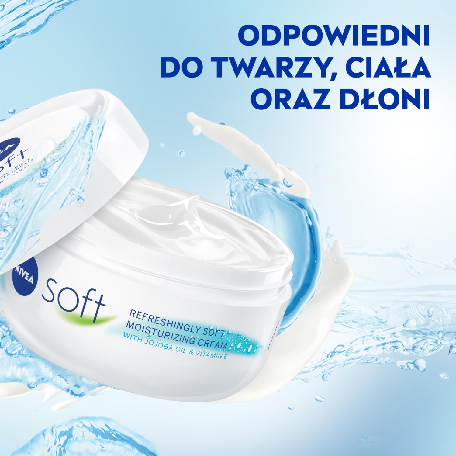 NIVEA Soft Krem Intensywnie nawilżający z witaminą E i Olejkiem Jojoba 500 ml