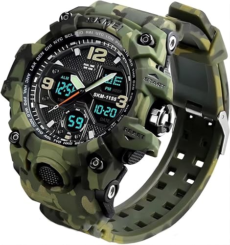 MJSCPHBJK Reloj deportivo analĂłgico para hombre reloj militar cronĂłmetro LED para exteriores relojes electrĂłnicos digitales gran pantalla doble MJSCPHBJK Reloj deportivo analĂłgico para hombre reloj militar cronĂłmetro LED para exteriores relojes electrĂłnicos digitales gran pantalla doble