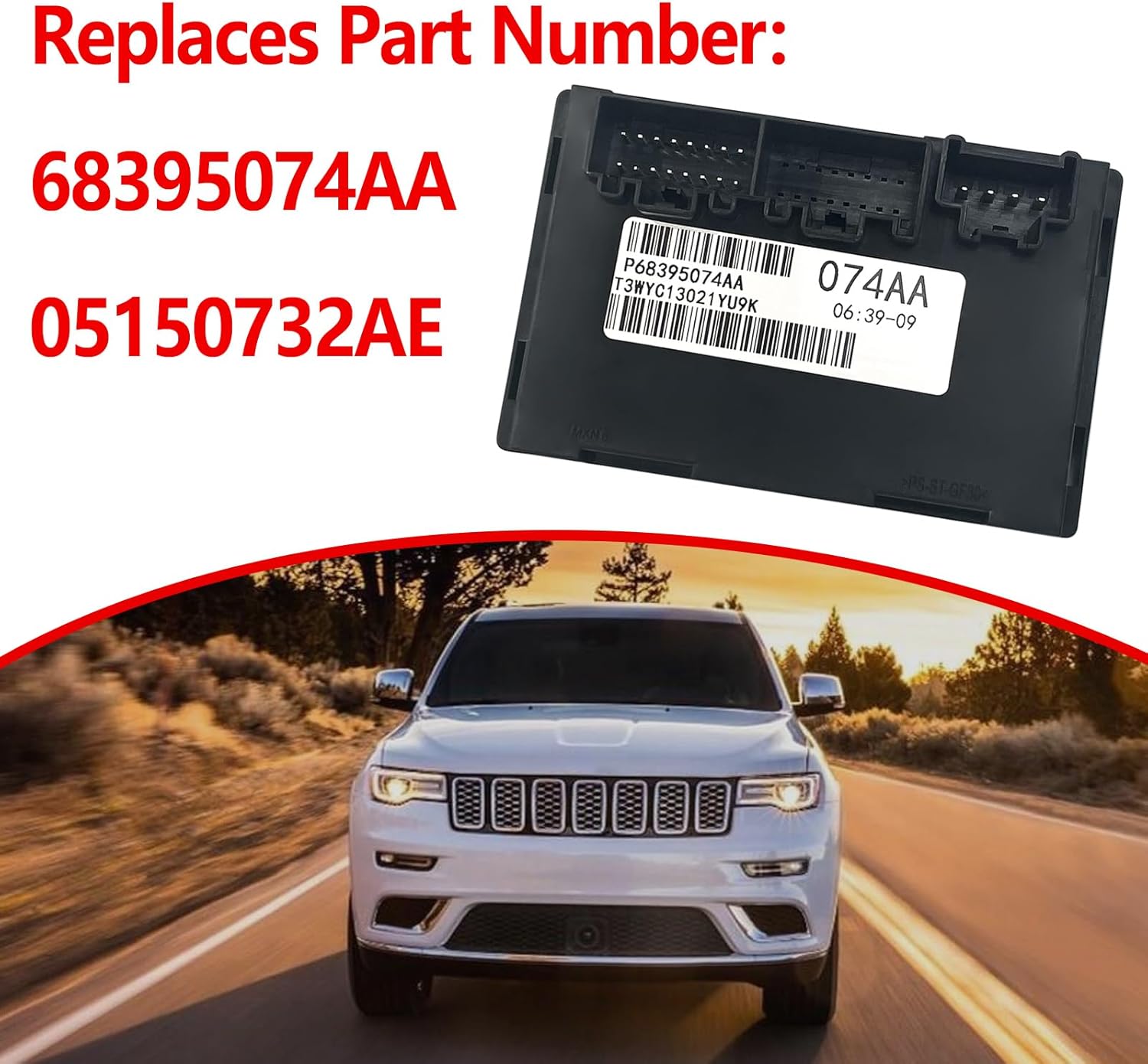 Transfer Case Control Module 05150732AE Compatible with Jeep Grand Cherokee 2014 2015, Dodge Durango 2014 2015 with 2 Speed Transfer Case, 68395074AA Transfer Case Module