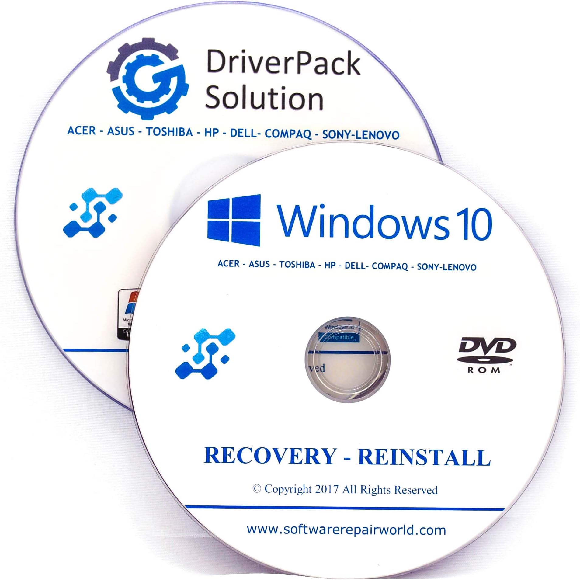 Windows 10 All Version & Drivers Pack Reinstall Recovery Repair Disc