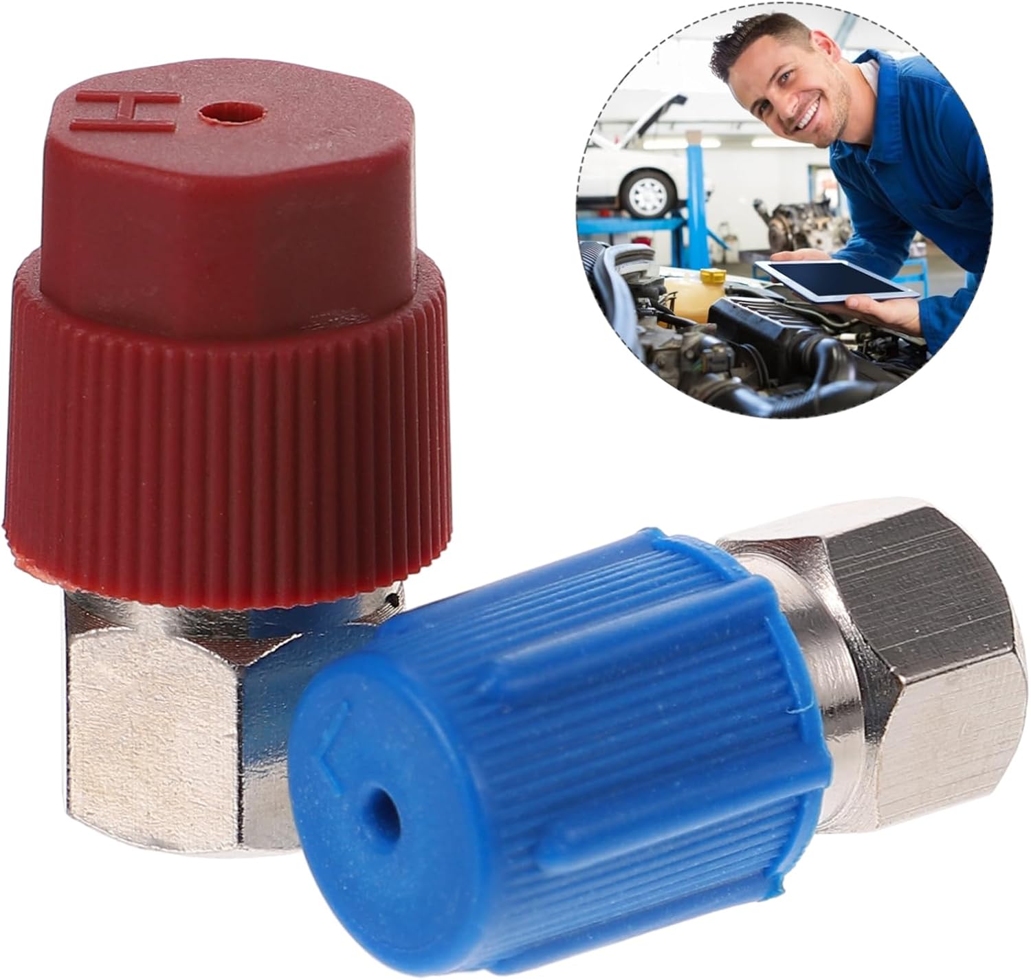 2Pcs Quick Connect Couplers for Car High Low Conversion Adapters Durable Skid Design for Compatible with Automobile