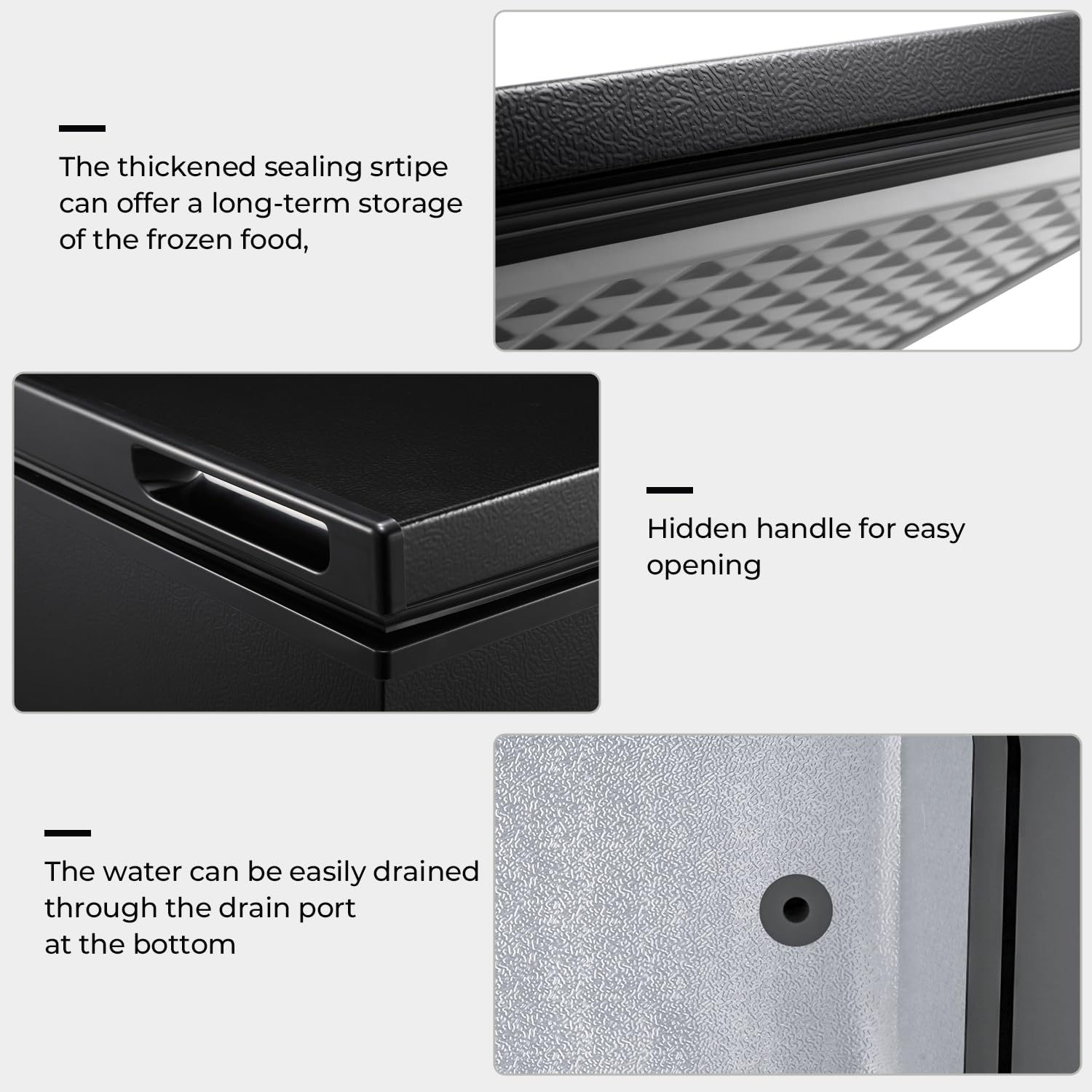 Electactic Chest Freezer 3.5 Cubic Feet Compact Freezer With 4 Removable Baskets, Free Standing Top Open Door Deep Freezer, Adjustable Temperature For Home Dorm, Bar, Basement, Kitchen on Fridge.com - View 5