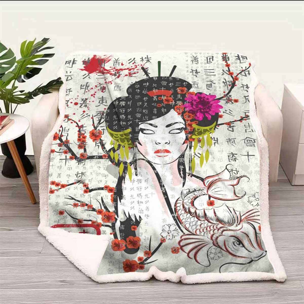 Couverture Légère Japonaise - Taille 180x200 Cm - Douce, Lavable Machine - Pour Lit, Canapé, Voyage
