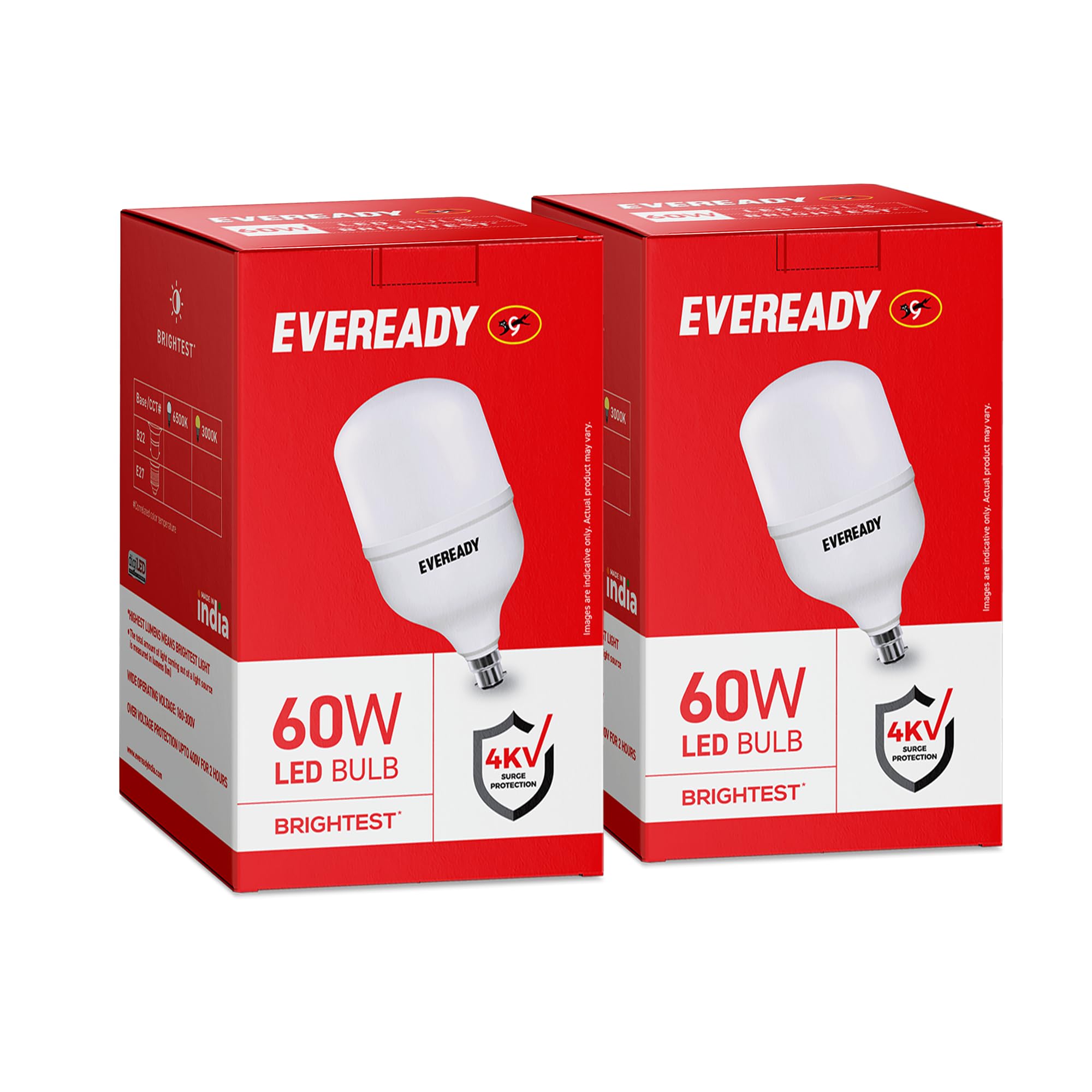 EVEREADY 60W LED Hammer Bulb, High CRI & High Efficiency