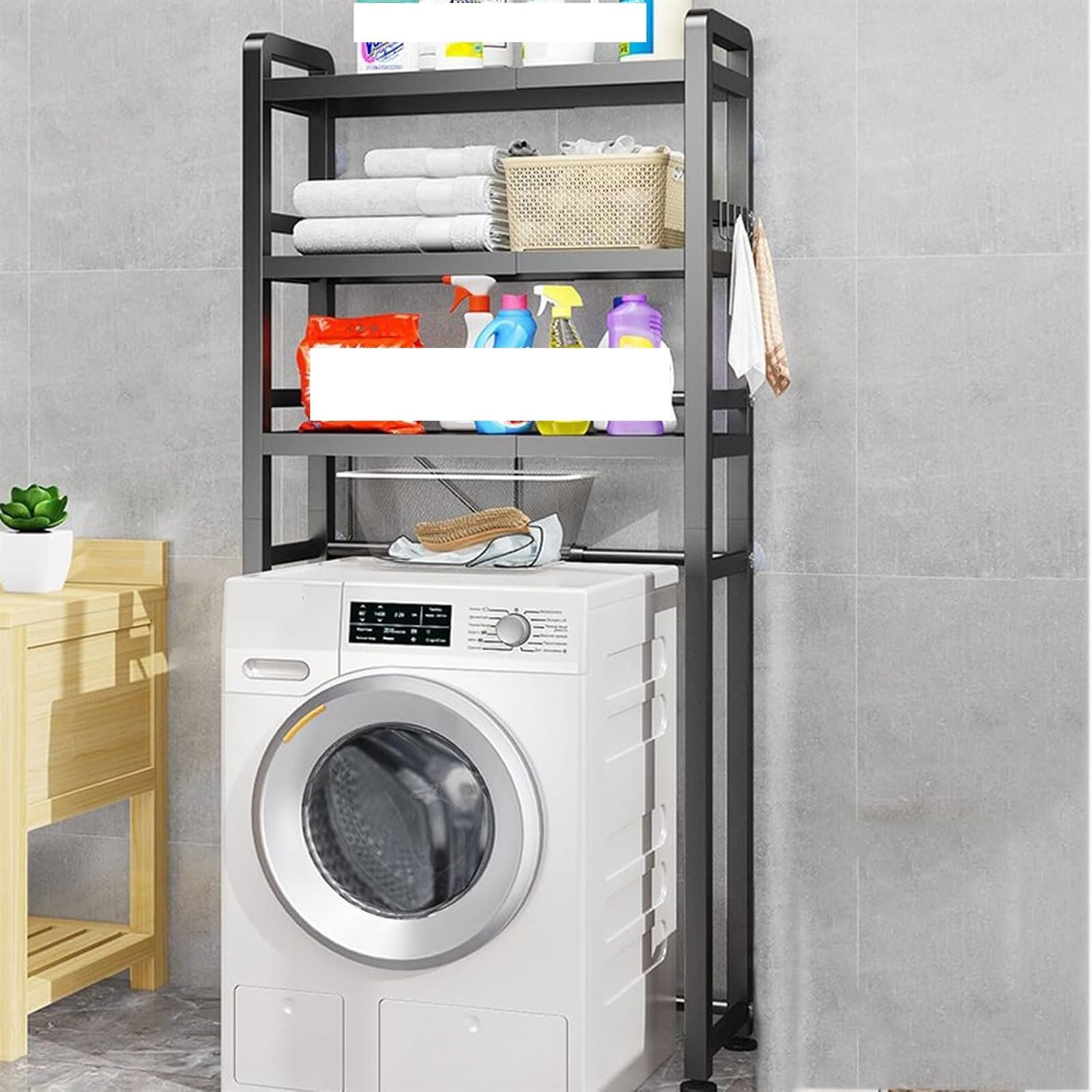 Organisateur de salle de bain en métal pour machine à laver