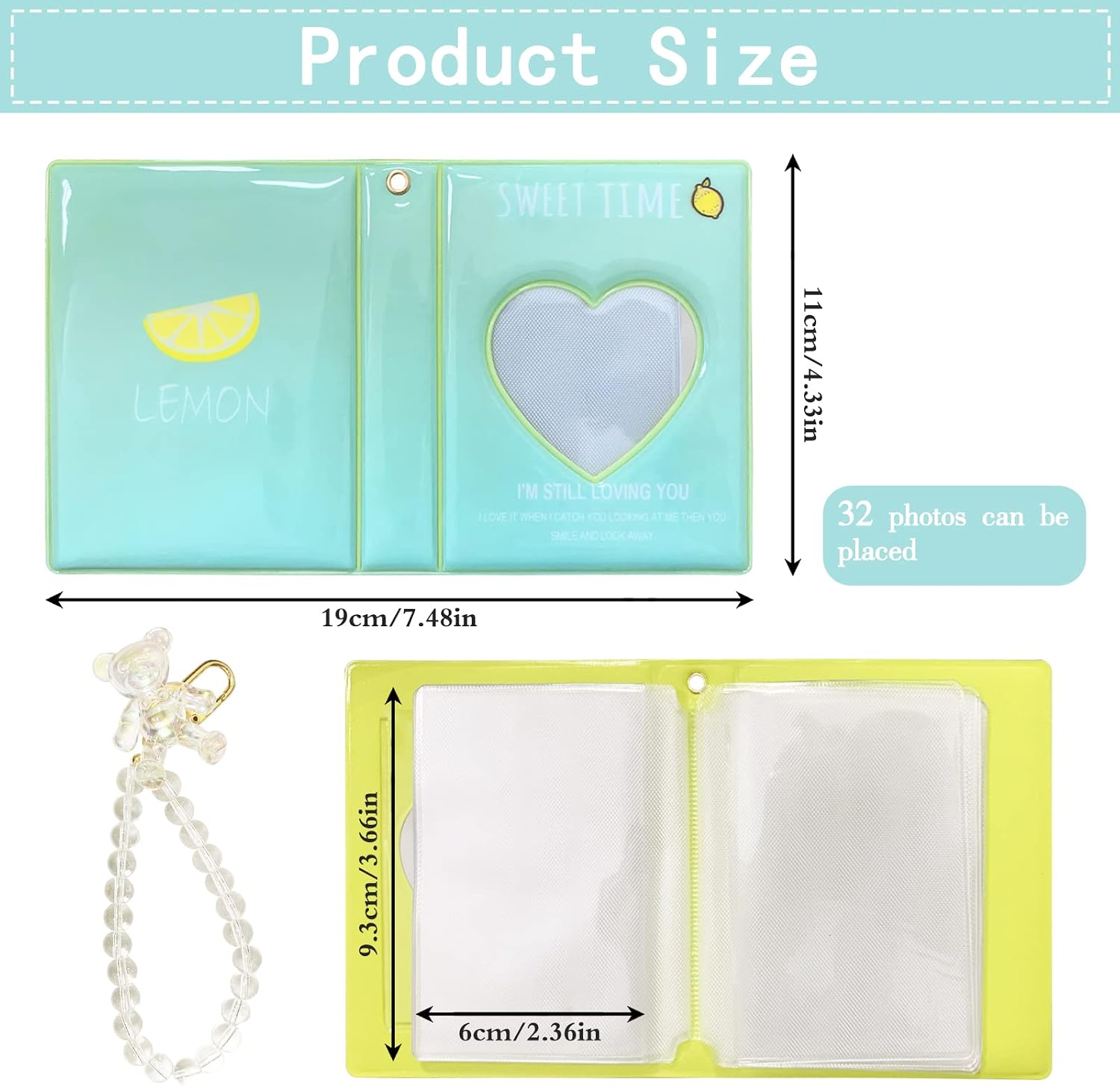 2 Pcs Kpop Photocard Holder Book,3 Inch Mini Photo Album,Photocard Binder Photo Album,Small Photo Card Book with Hollow Cover and Crystal Pendants,for Collecting Photos,Travel Record Book