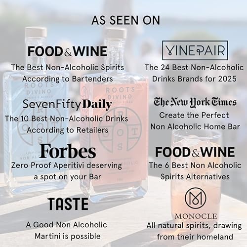 Miniatura 4 de Roots Divino Rosso Vermut sin alcohol | El único aperitivo a base de vino a base de vino | Hecho a mano con naranjas amargas griegas y ajenjo | Bajo