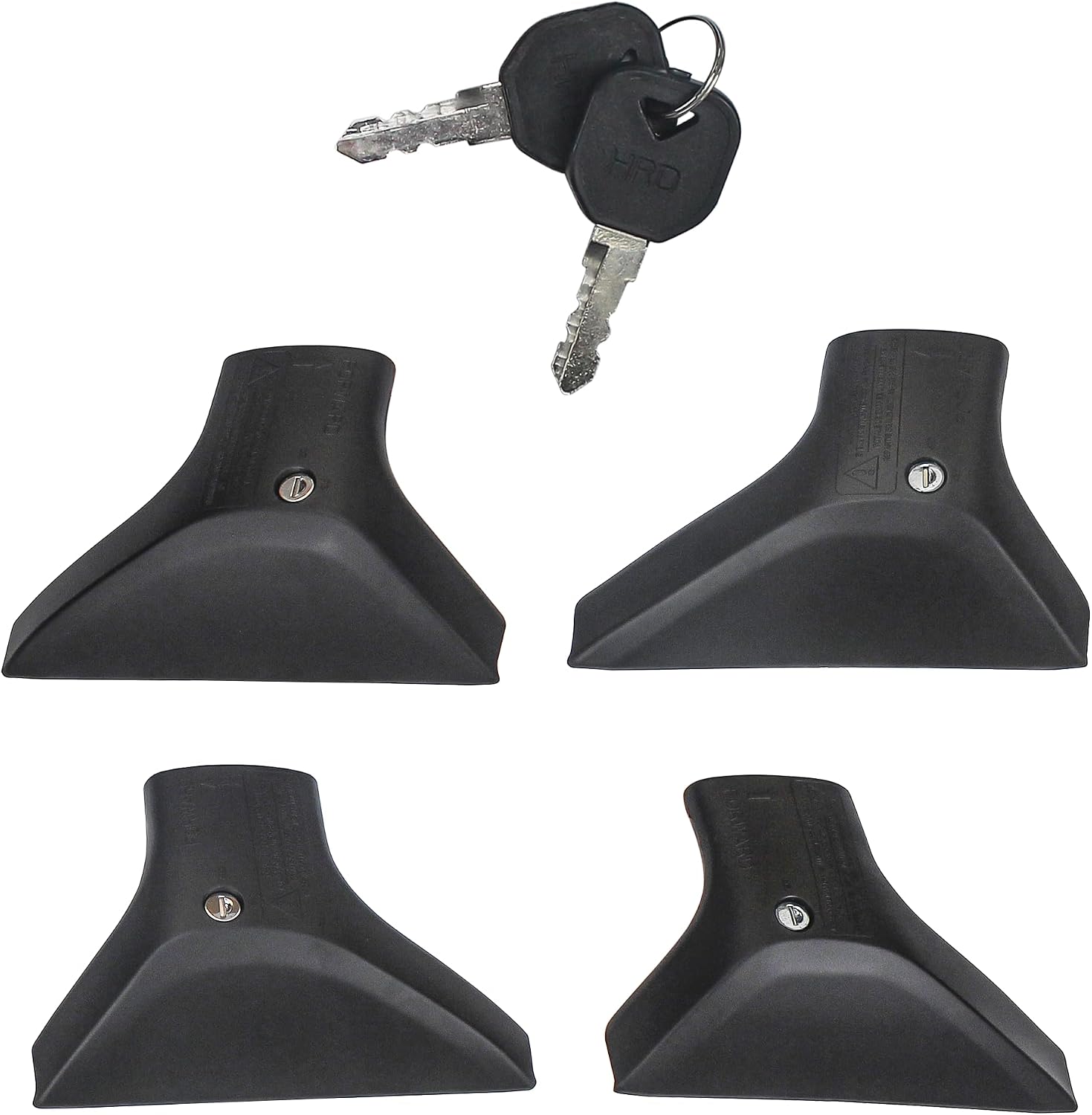 Autekcomma Cover and Key Replacement 4pcs for Toyota RAV4 2019-2025 Roof Rack Cross Bars