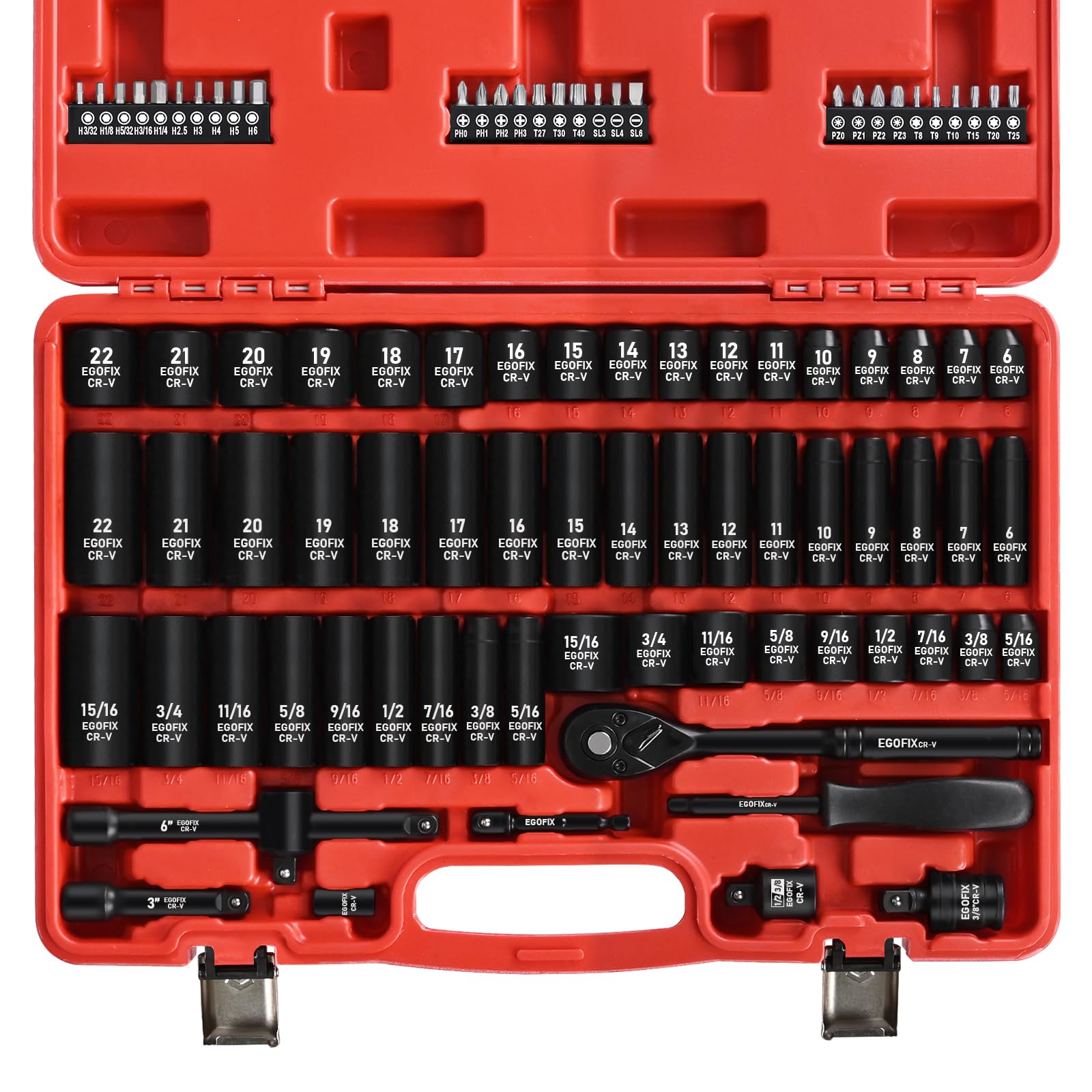 EGOFIX SW-3-8-90-Black Socket Set
