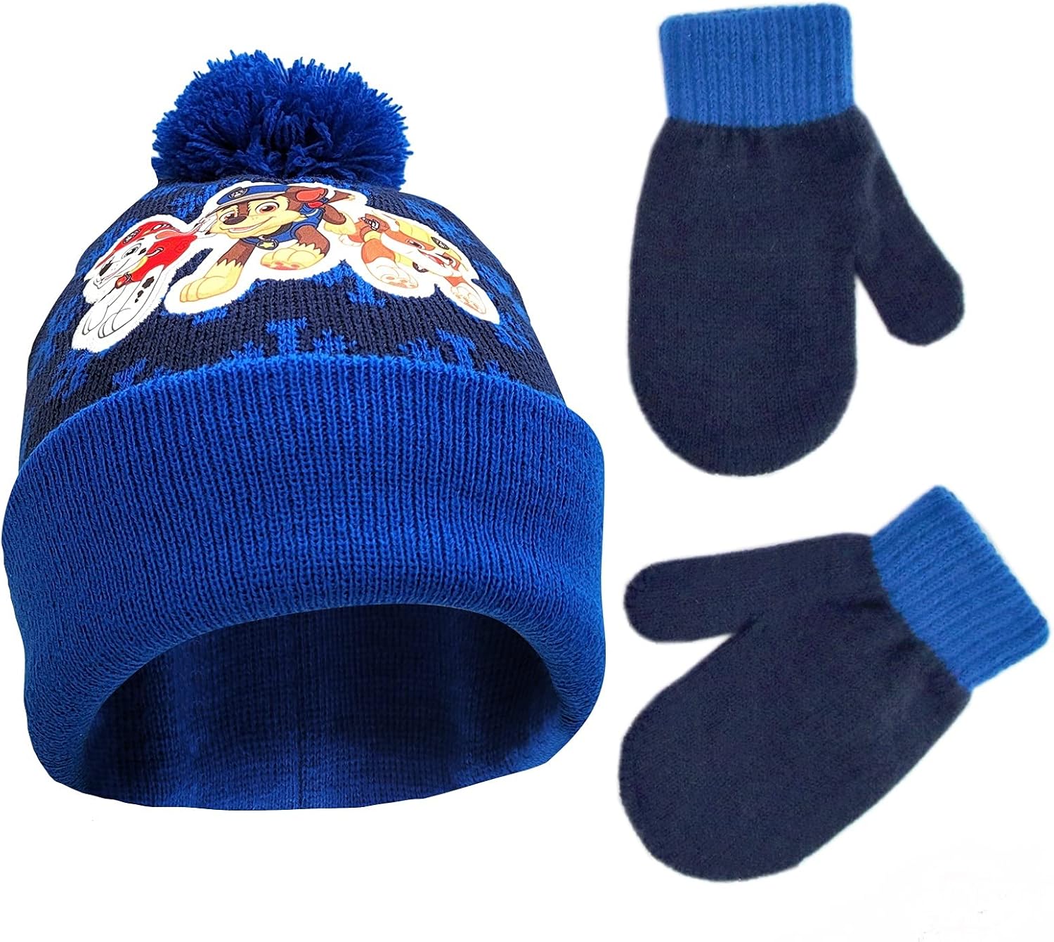 Nickelodeon Winter Hat, Kids Gloves or Toddlers, Paw Patrol's Marshall Baby Beanie for Boy Ages, Blue, Mittens-Age 2-4: Clothing, Shoes & Jewelry