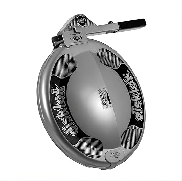 Disklok Security Device - Steering Wheel Lock - Full Cover - Silver - Thatcham Approved (Small, 13.7in - 15.3in)