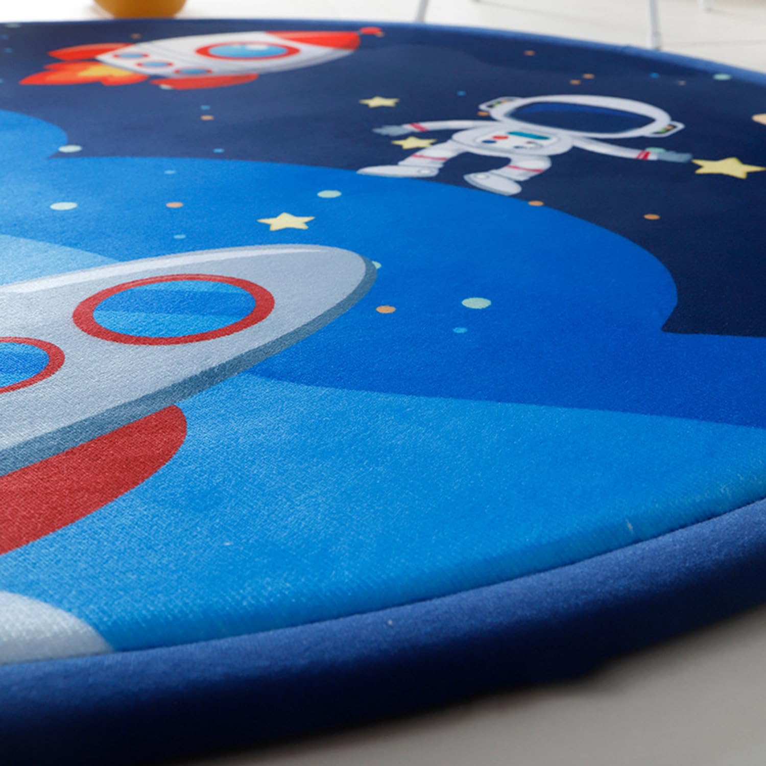 Tapis Rond Moelleux Enfant – Tapis Jeu Chambre Bébé, Antidérapant, Épais 1,5 Cm, Poils Courts Doux Pour Filles Et Garçons