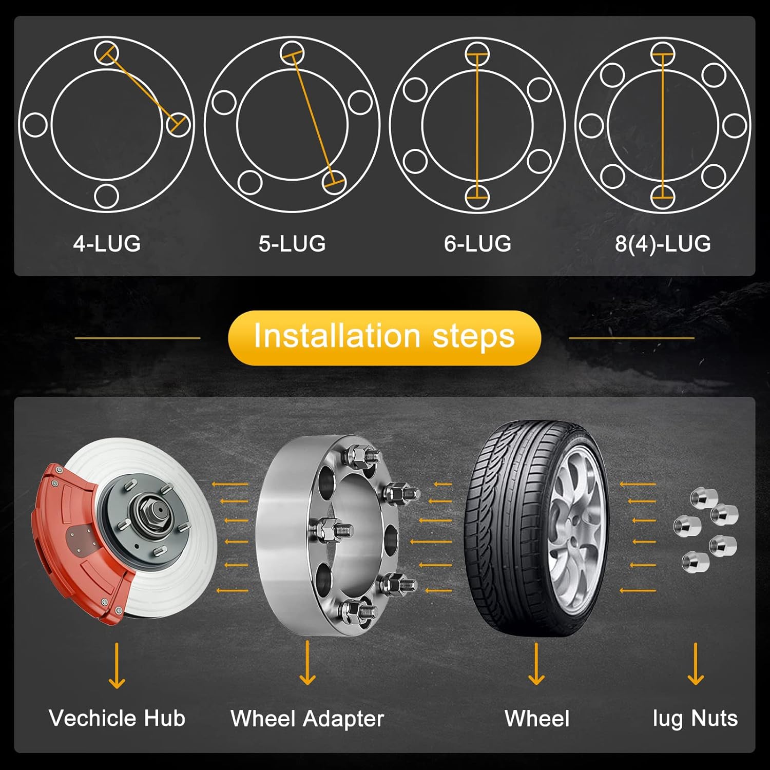 ROADFAR 4Pcs 5 Lug Hubcentric Wheel Spacers 5x4.5 1.25 inch Thickness Bore 64.1mm Thread Pitch 12x1.5 Wheel Spacers Compatible for Civic 2006-2019 for Pilot 2003-2008
