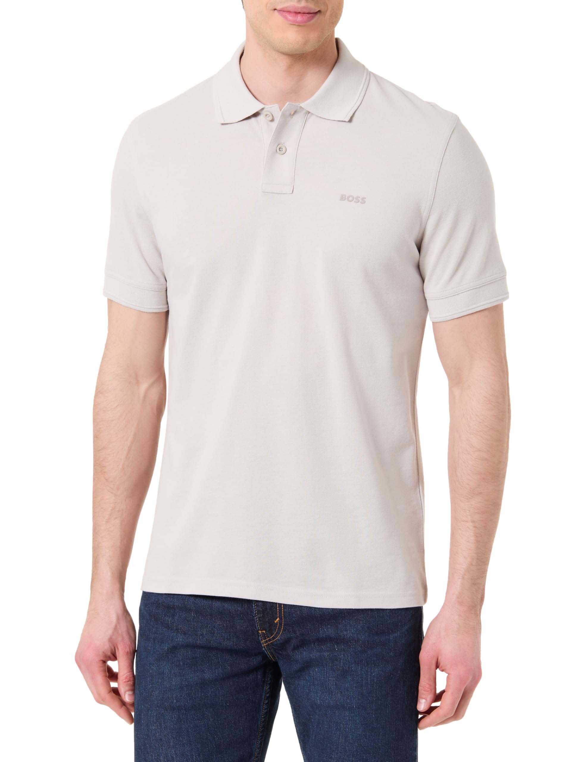 BOSS Men's Polo Shirt, Open Grey 070, 4XL