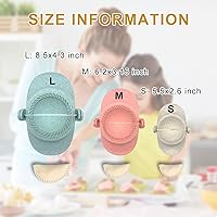 Vista 5 de Máquina de bolas de masa, empanada de paja de trigo, juego de moldes de prensa con cortador, molde de ravioli de mano para bolas de masa, empanadas