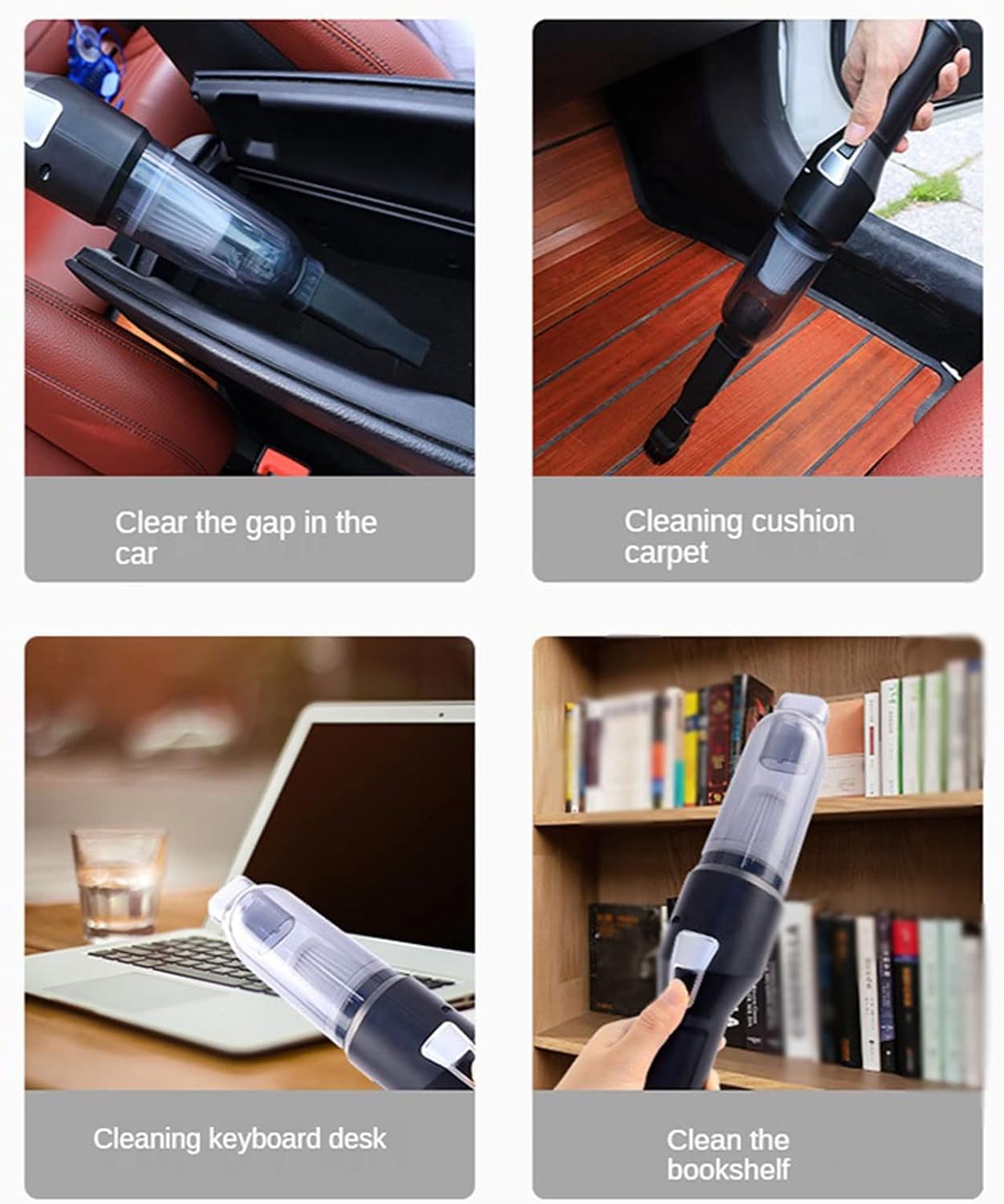 Hard Floor Vacuum 9000pa Car Vacuum Cleaner Mini Wet Dry Dual Use Vacuum Cordless Handheld Portable Vacuum Cleaner for Auto Interior Home