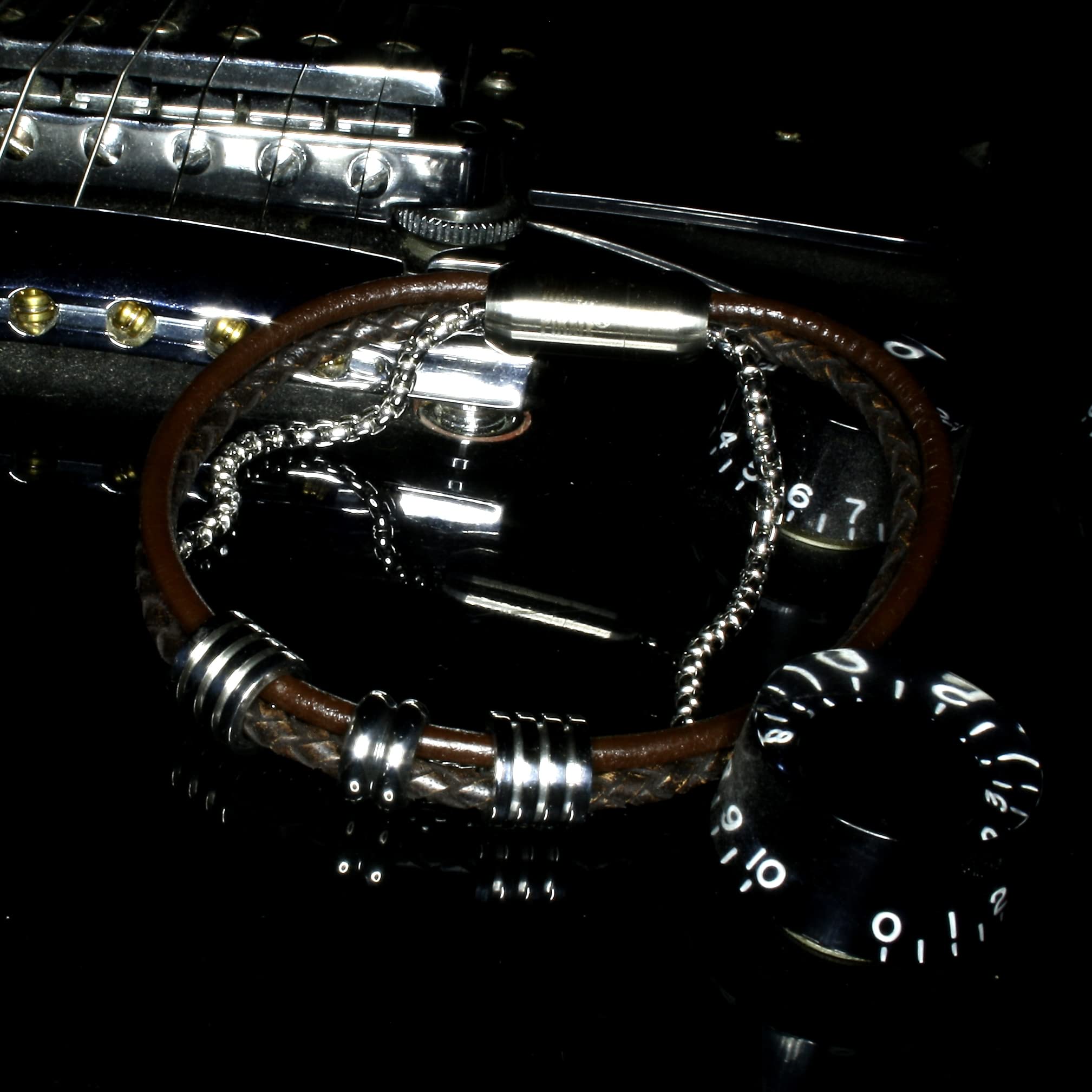 Leder-Armband LEX R Braun Männer Herren