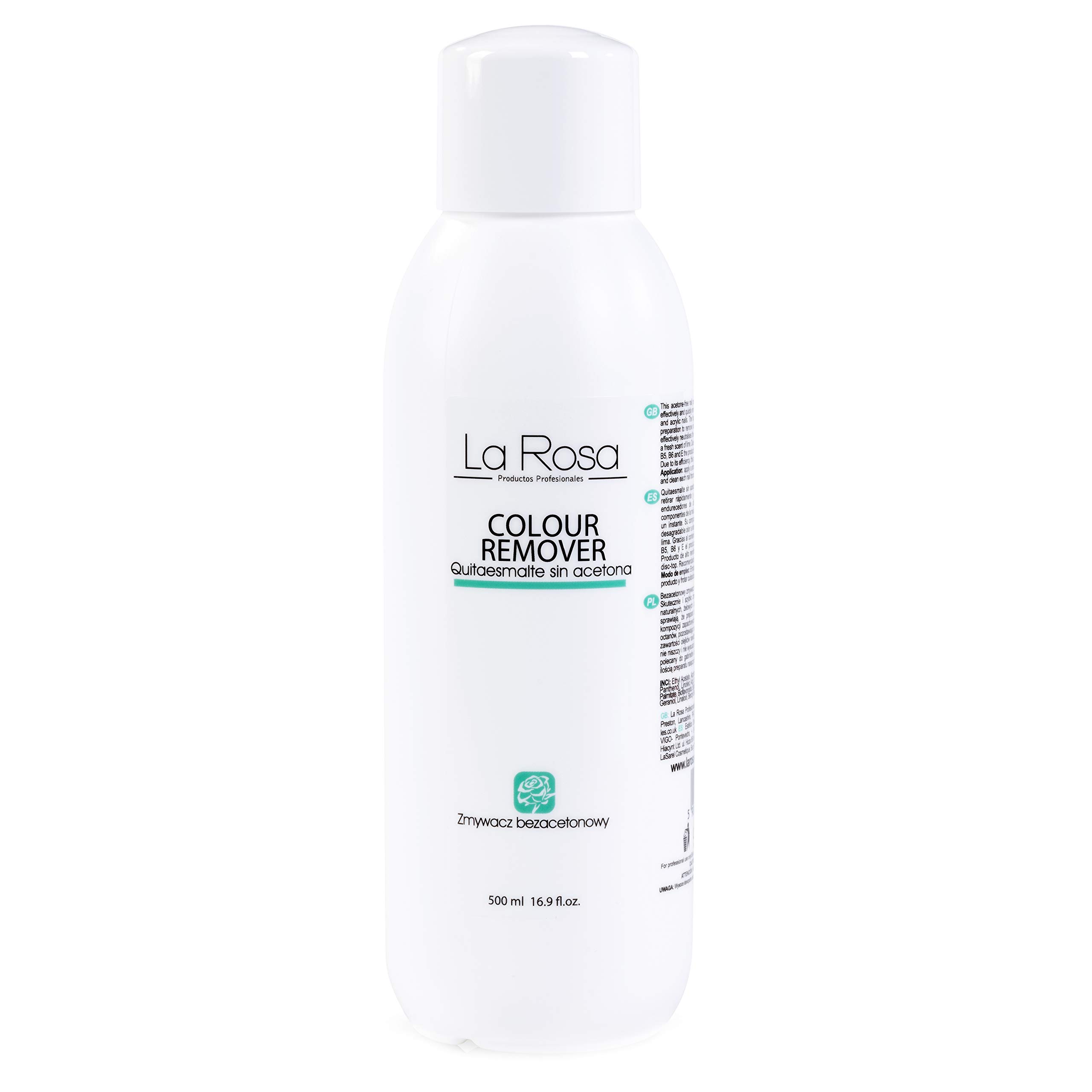 LAROSA 아세톤이 포함되지 않은 매니큐어 리무버 비타민 복합체가 포함된 500ML 아세톤이 포함되지 않은 매니큐어 리무버 아세톤이 포함되지 않은 컬러 리무버 기분 좋은 레몬 향이 포함된 아세톤이 포함되지 않은 매니큐어 리무버