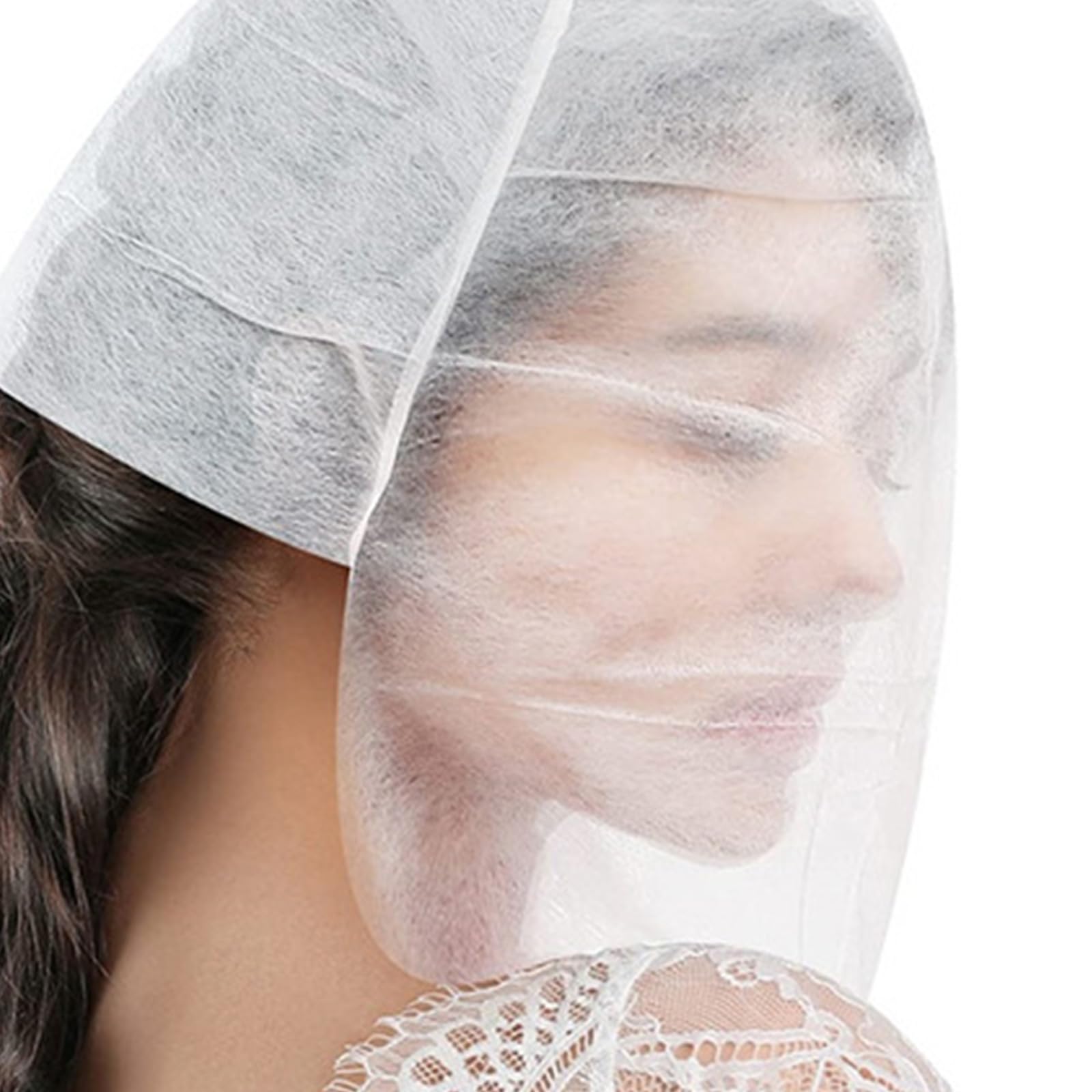 Lot de 100 masques de protection respirants, pour le visage, le maquillage et les vêtements