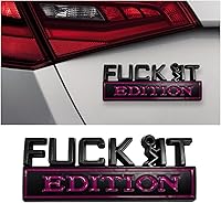 Vista 8 de Fuck It Edition Emblema para automóvil, calcomanías de decoración de parachoques de auto, calcomanía para guardabarros laterales 3D