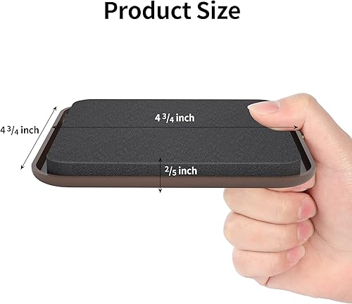 Miniatura 2 de Deslizadores de muebles  8 unidades de 4 34 pulgadas cuadrados marrones deslizantes para muebles, deslizadores de muebles resistentes, almohadillas