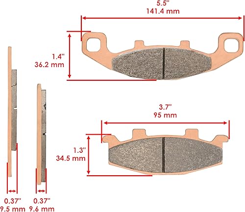 Miniatura 2 de Caltric Pastillas de freno delanteras compatibles con Kawasaki Er 500 Er500 Er-500 1996-2000
